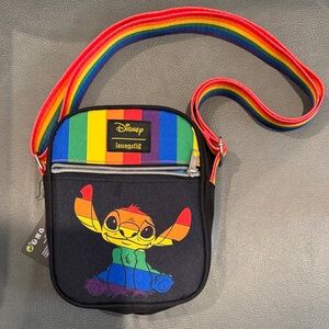 Disney Pride Loungefly Stitch Rainbow Crossbody Bag NWT